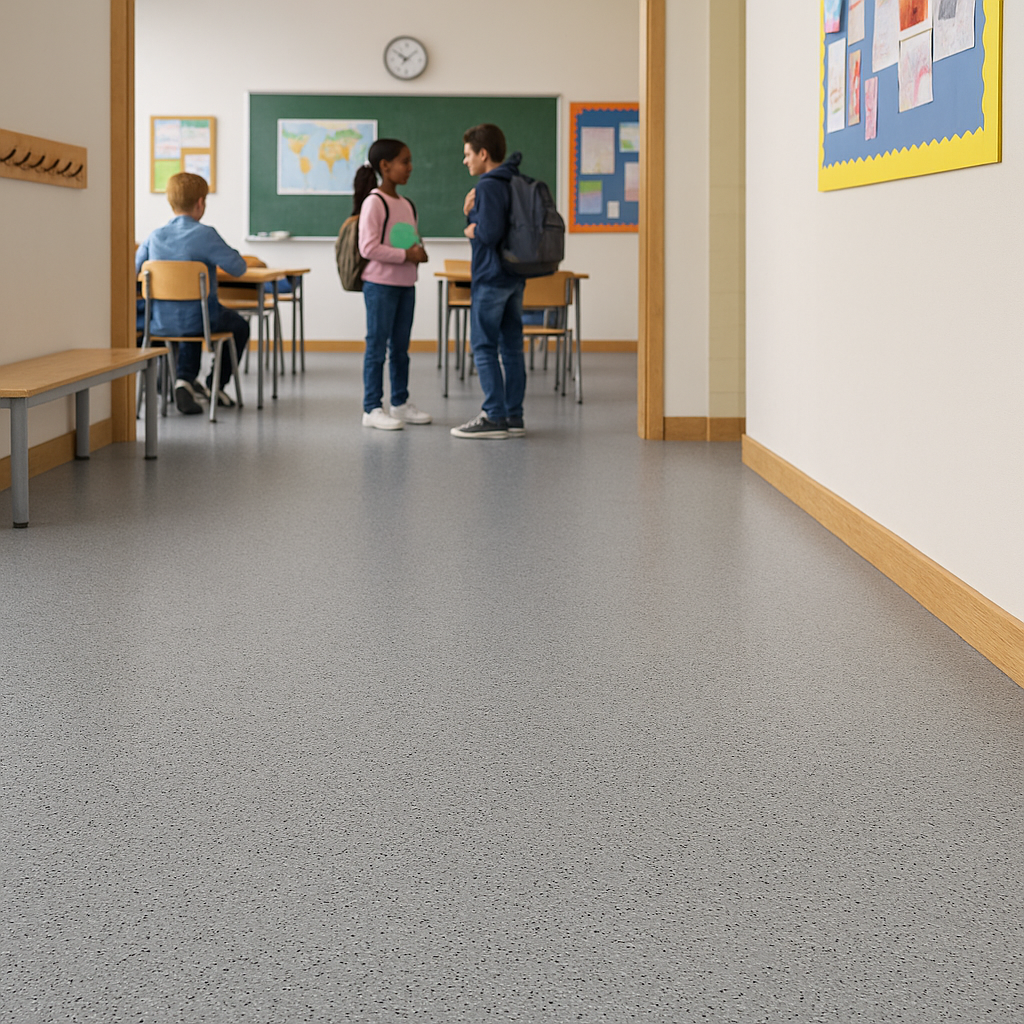 Polysafe Safety Flooring Nordic Grey – Slip-Resistant Vinyl