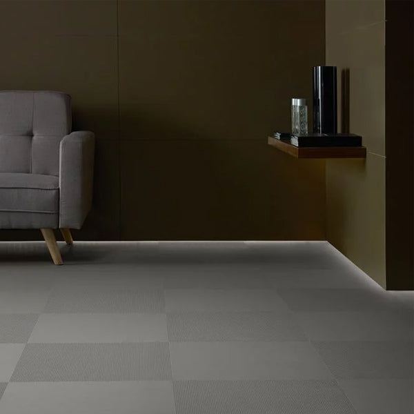 Wovon Smoked Thread Impact Sound Reductive Interwoven Vinyl Tile