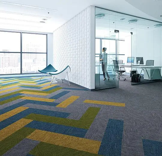 Forbo Flotex Frameweave Capri Electrostatically Flocked Woven Carpet Planks