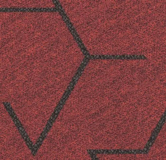 Forbo Flotex Triad Red Stain-resistant Textile Safety Flooring Planks