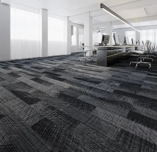 Forbo Flotex Refract Obsidian Semi-plain Floor Carpet Planks