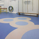 2000 PUR Glacier Blue Slip Resistant Duotone Marbleised Decoration Safety Flooring Tile