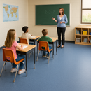 Polysafe Vinyl Safety Flooring – Storm Blue, Slip-Resistant