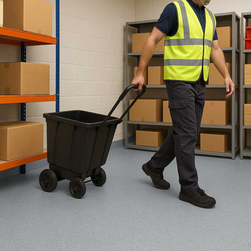 Omnaflor Classic PUR Flooring Roll – Ash Grey, Slip-Resistant PUR Finish