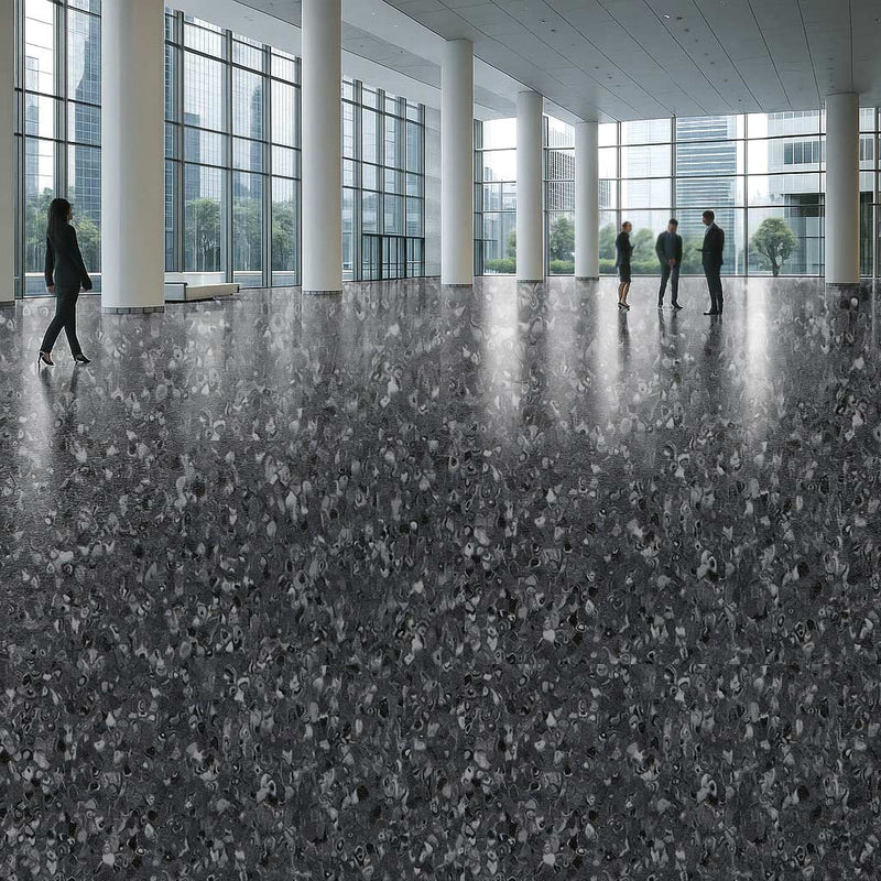 FloresistPro Vinyl Flooring Roll – Contrast Black, 2mm, Eco-Durable