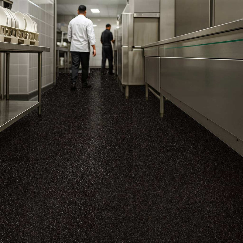 Vinyl Safety Flooring – Slip Resistant, PUR Finish, Biotite