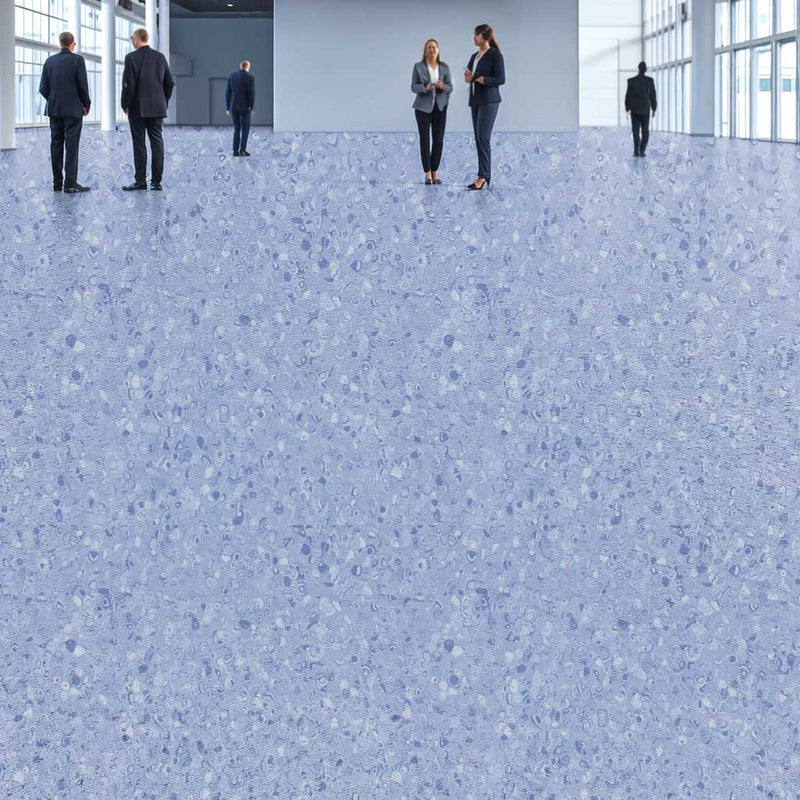 FloresistPro Vinyl Flooring Roll - Contrast China Blue, 2mm, Eco-Friendly