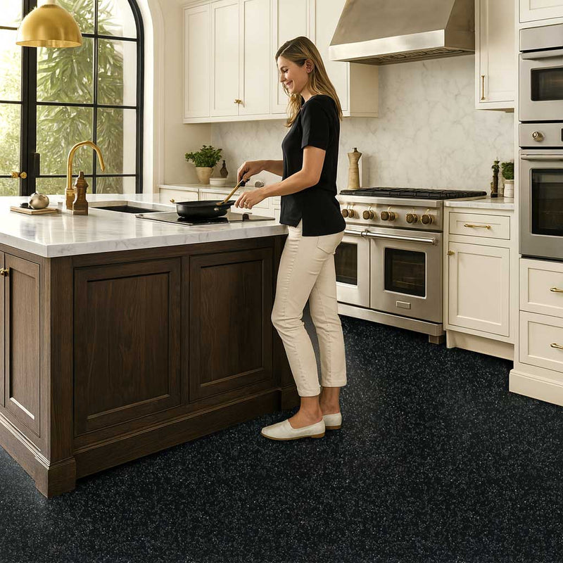 Zyrphan TraxxGuard Black Safety Vinyl Flooring – Slip-Resistant, Grey