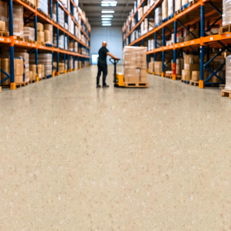 FloresistPro Vinyl Flooring Roll – Contrast Sand, 2mm, Eco-Smart