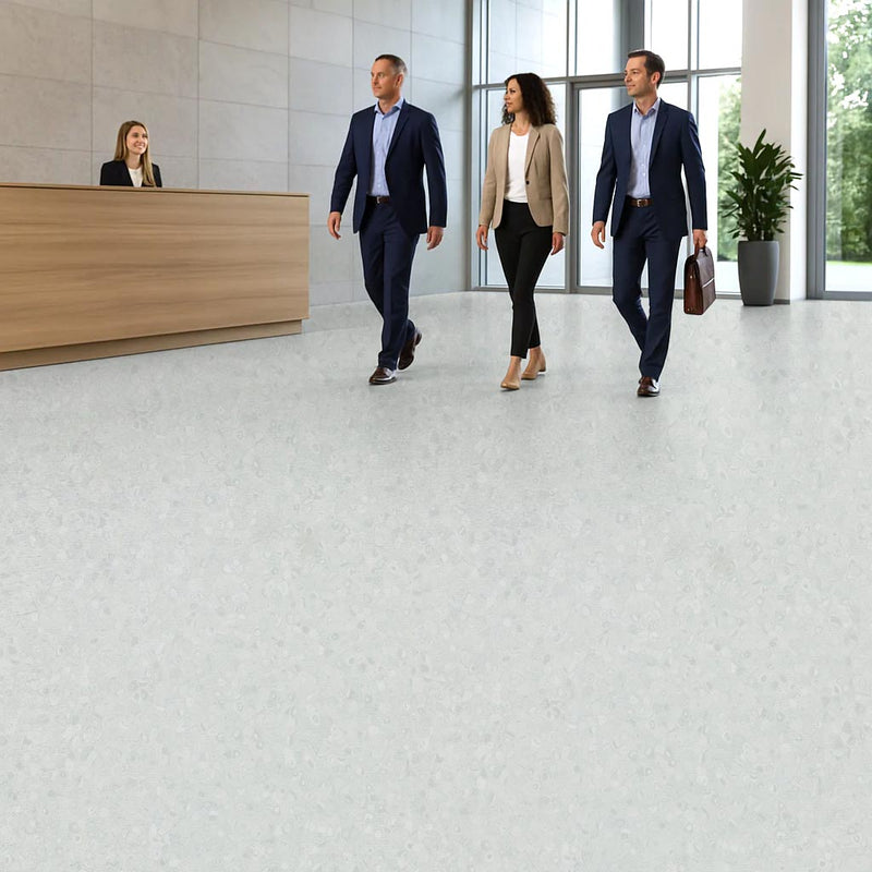 FloresistPro Vinyl Flooring Roll - Grey Sky, 2mm, Eco-Friendly