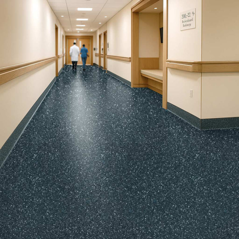 Zyrphan Nexliance Midnight Heavy Duty Vinyl Flooring Wheeled Traffic Areas