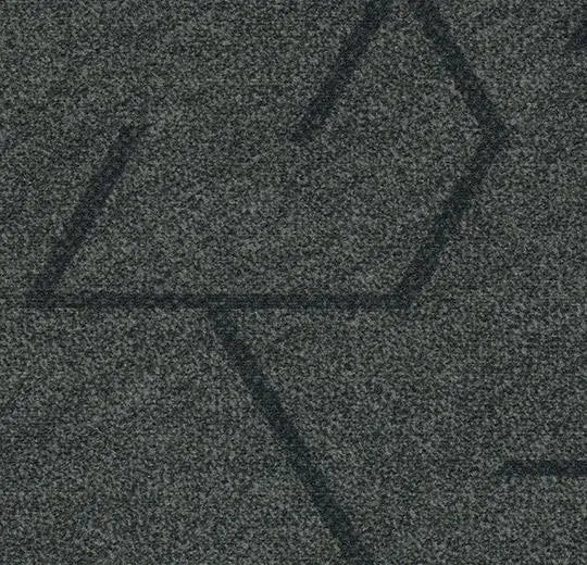 Forbo Flotex Triad Anthracite Stain-resistant Textile Safety Flooring Planks