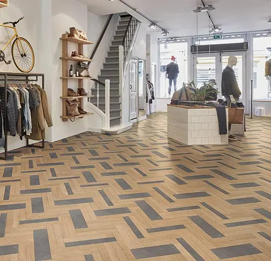 Forbo Modulup Compact Light Hybrid Wood Concrete Loose Lay Floor Covering Roll