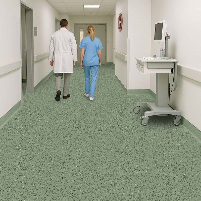 Polysafe Vinyl Safety Flooring – Alpine Green, Slip Resistant