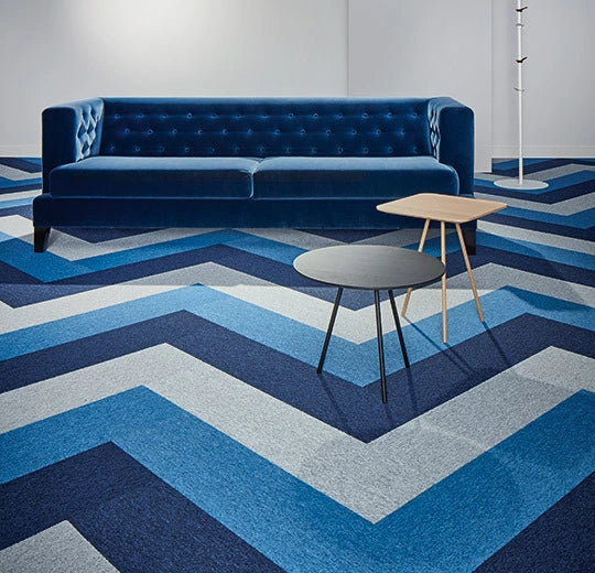 Forbo Tessera Layout & Outline Ice Pop Tufted Low Loop Pile Carpet Plank