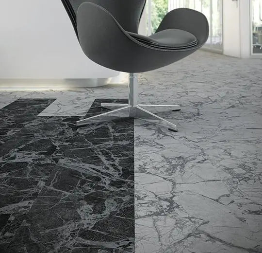 Forbo Flotex Marble Carrara Electrostatically Flocked Carpet Planks