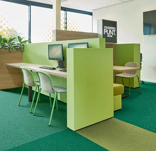 Forbo Tessera Chroma Eucalyptus Textured Loop Polyamide Pile Carpet Tile