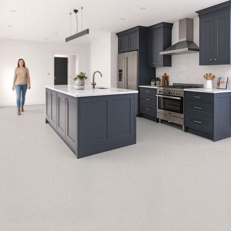 Vinyl Flooring - Rock Salt, Durable & Easy-Fit PUR Surface