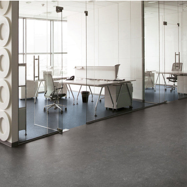 Saga² Rough Textile Grey Multi Layered Vinyl Tile For High Traffic Areas