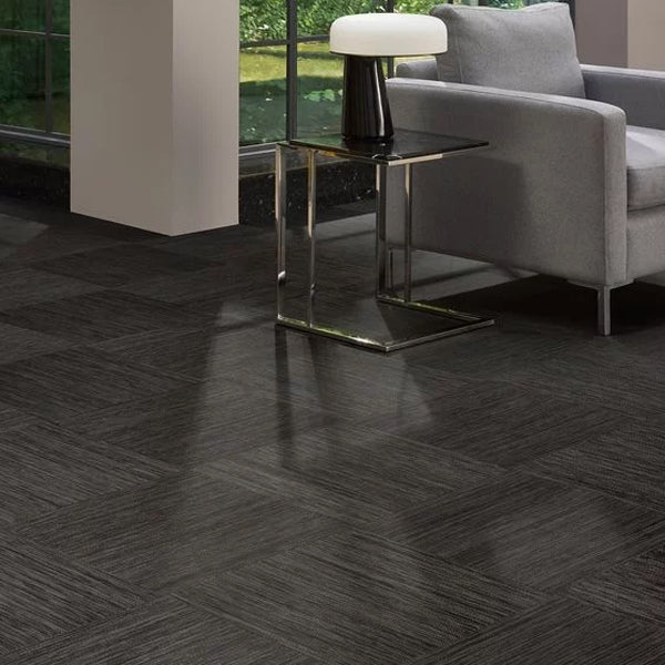 Wovon Midnight Haze Impact Sound Reductive Interwoven Vinyl Tile