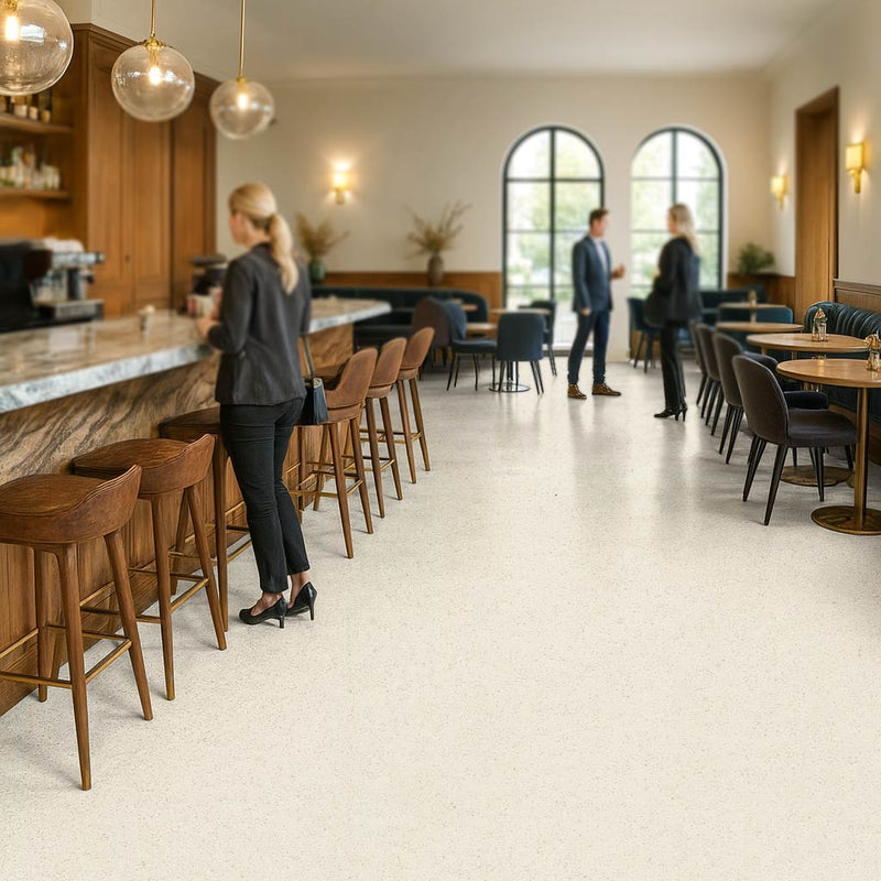 Safety Vinyl Flooring – Adhesive-Free, Slip-Resistant – Vanilla