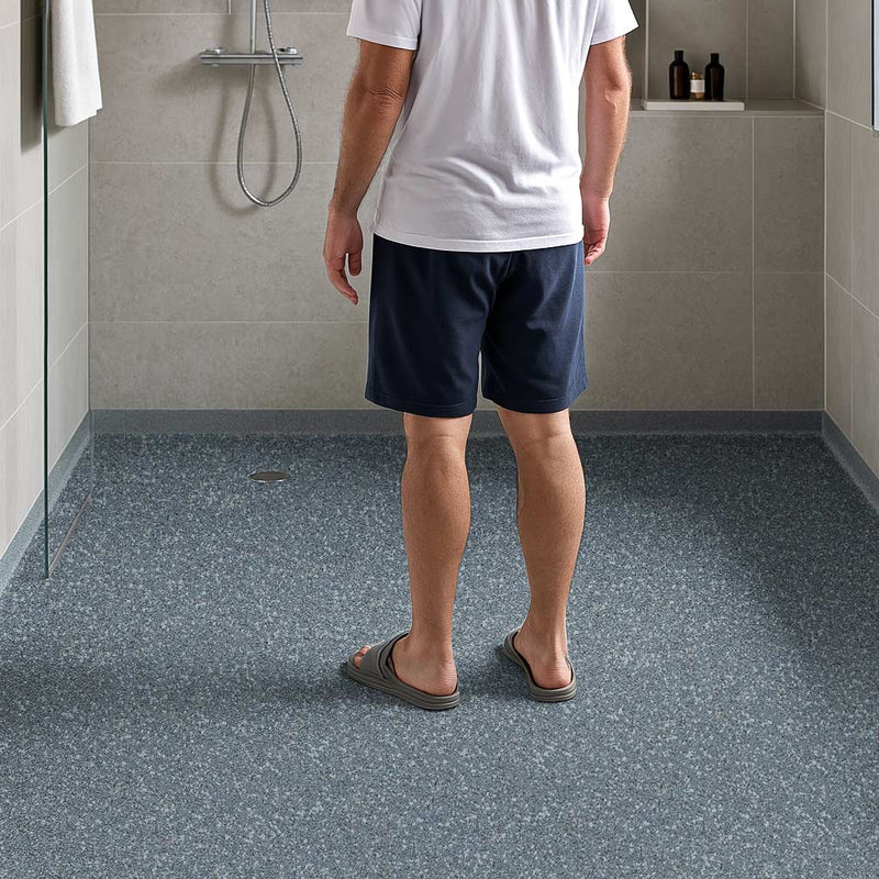 Omnaflor Griptium  Vinyl Flooring – Pearl Granite – Slip Resistant  Adhered