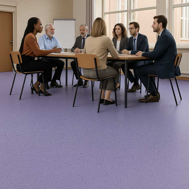 Omnaflor Classic PUR Lilac Blue Safety Flooring – Slip-Resistant Sheet