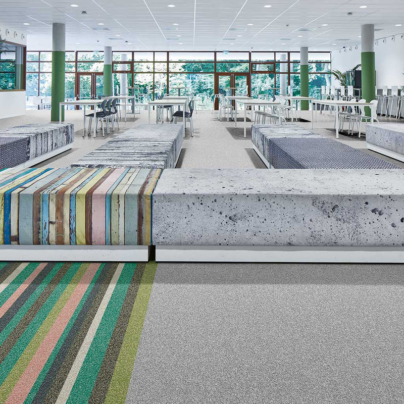 Forbo Tessera Chroma Estuary Textured Loop Polyamide Pile Carpet Tile