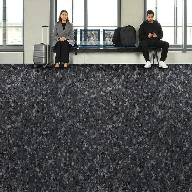 FloresistPro Vinyl Flooring Roll – Contrast Black, 2mm, Eco-Durable
