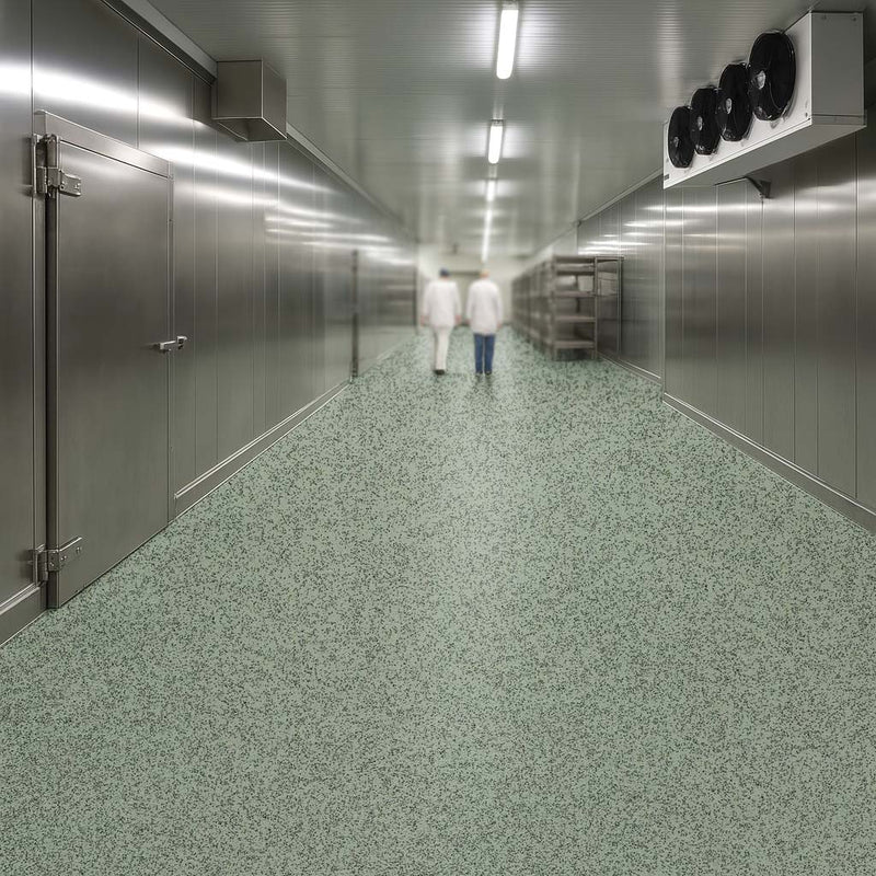 Slip-Resistant Vinyl Flooring with PUR Finish – Green Quartz