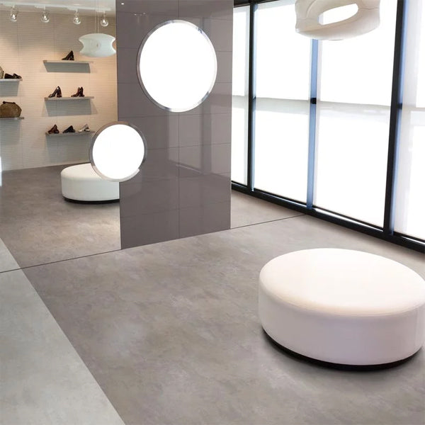 Polyflor Expona Flow Dark Industrial Concrete Wood Effect Vinyl Sheet Floor Coverings