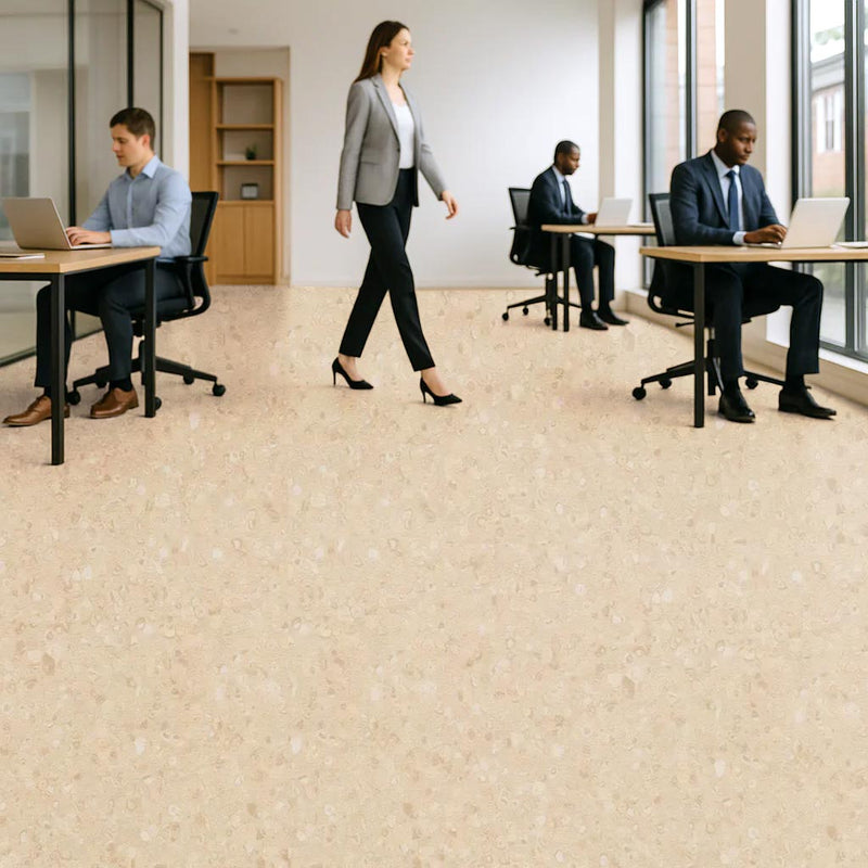 FloresistPro Vinyl Flooring Roll – Contrast Sand, 2mm, Eco-Smart