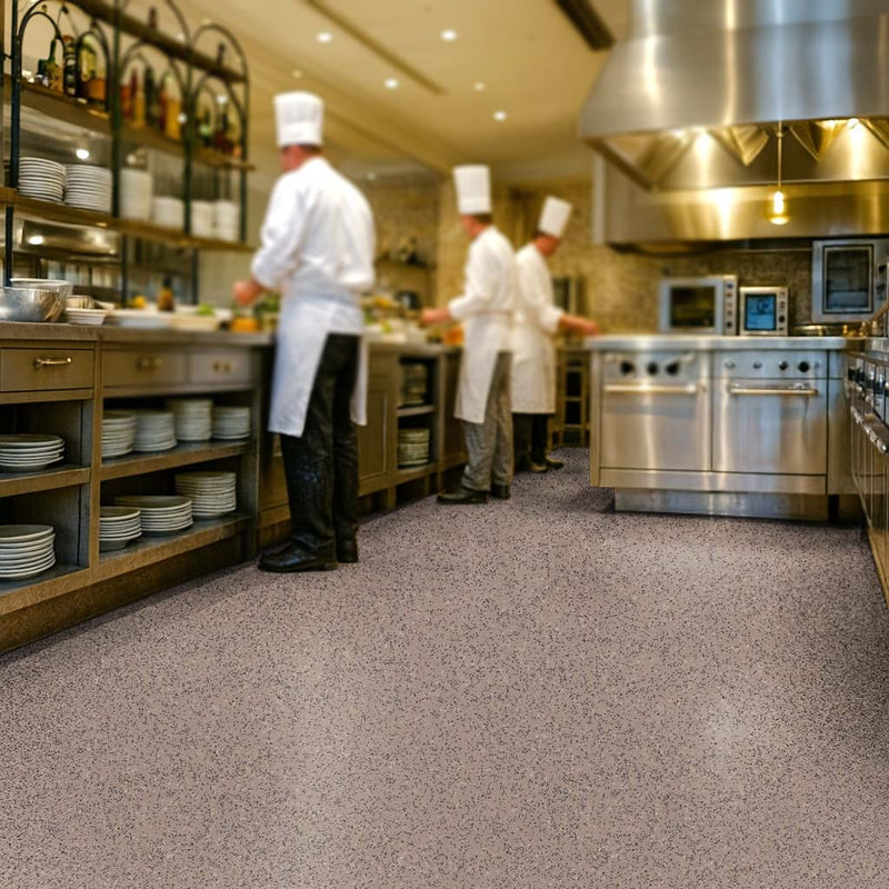Vinyl Safety Flooring – Slip Resistant, PUR Finish, Siltstone