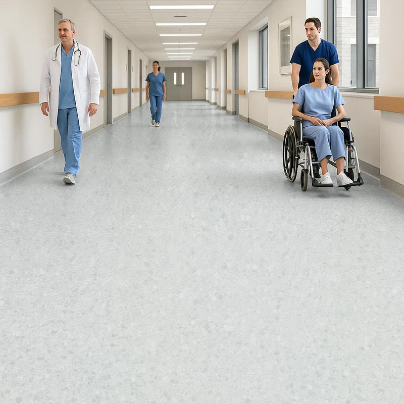 FloresistPro Vinyl Flooring Roll - Storm Grey, 2mm, Eco-Friendly