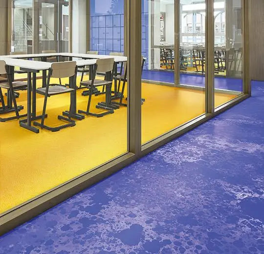 Forbo Modulup Compact Yellow Doodle Loose Lay Floor Covering Roll