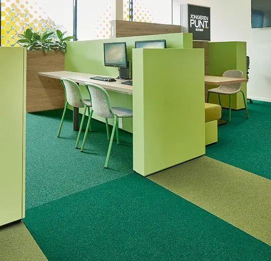 Forbo Tessera Chroma Evergreen Textured Loop Polyamide Pile Carpet Tile