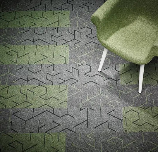 Forbo Flotex Triad Embossed Zinc Stain-resistant Textile Safety Flooring Planks