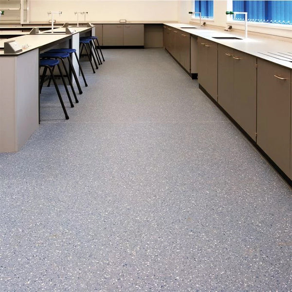 Prestige PUR Stone Blue Homogeneous Safety Flooring Roll