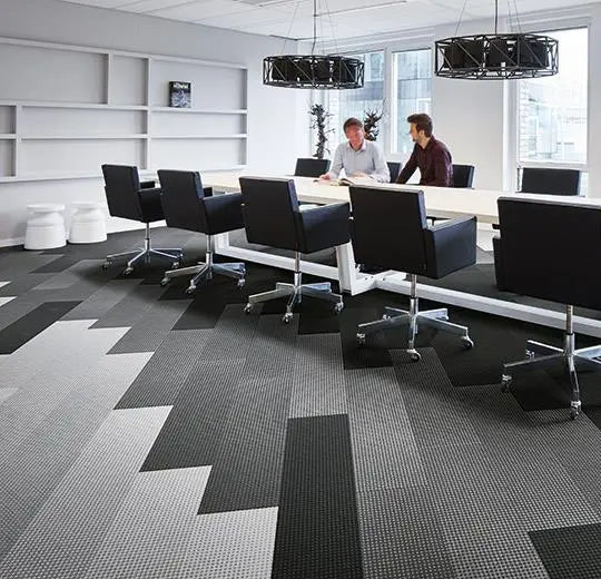 Forbo Flotex Box-Cross Granite Slip Resistant Flocked Flooring Carpet Planks