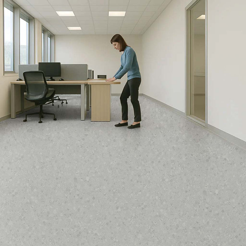 FloresistPro Vinyl Flooring Roll - Mid Neutral Grey, 2mm, Eco-Friendly