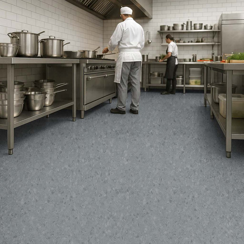 FloresistPro Vinyl Flooring Roll - Dark Neutral Grey, 2mm, Eco-Friendly