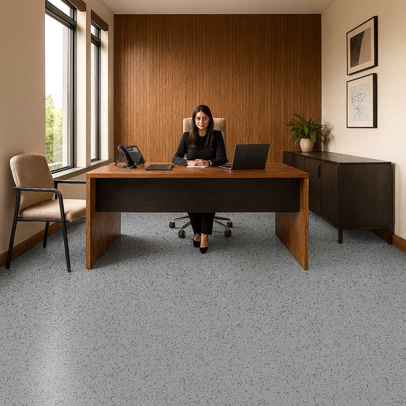 Zyrphan TraxxGuard Silver Grey Safety Flooring – Durable, Slip-Resistant, Grey