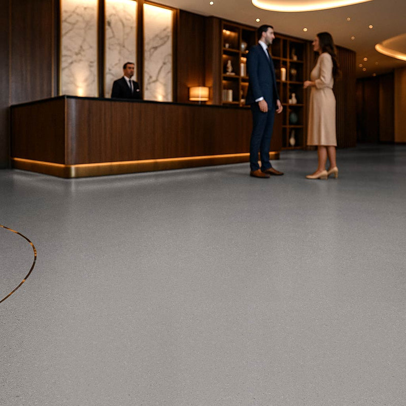 Vinyl Safety Flooring – Durable PUR Finish, Monsoon Grey