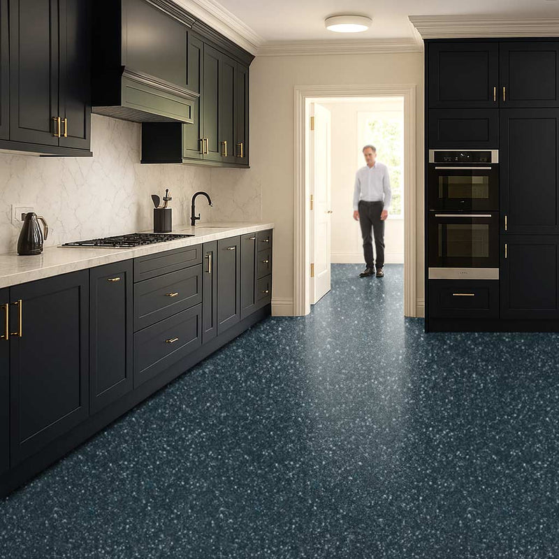 Zyrphan Nexliance Midnight Heavy Duty Vinyl Flooring Wheeled Traffic Areas