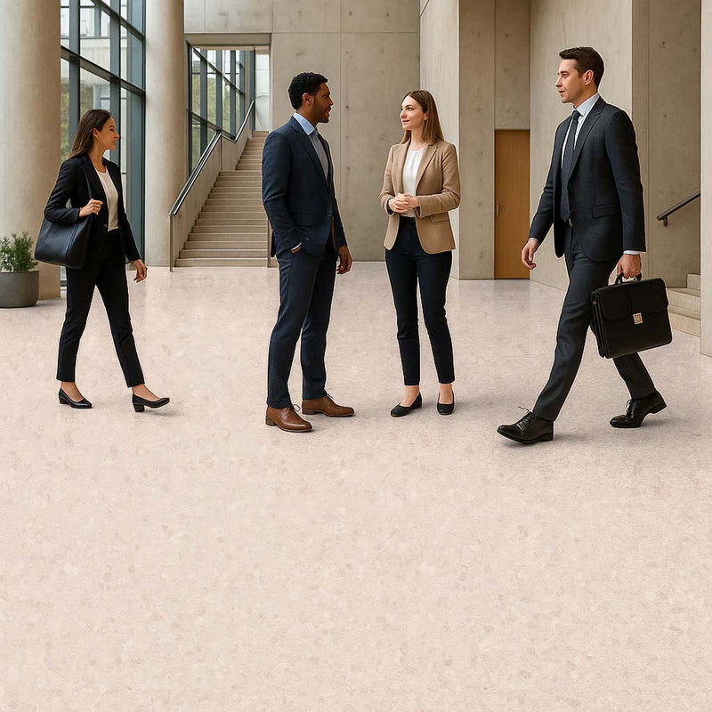 FloresistPro Vinyl Flooring Roll - Light Peach, 2mm, Eco-Friendly