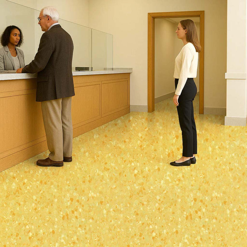 FloresistPro Vinyl Flooring Roll – Contrast Amber, 2mm Safety flooring