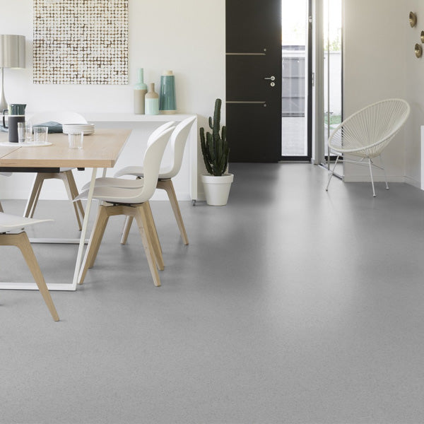 Gerflor Mipolam Affinity Gray Opal Homogeneous Vinyl Floor Covering Roll For High Traffic Areas