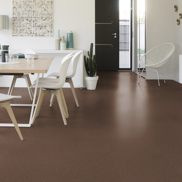 Gerflor Mipolam Affinity Havana Brown Homogeneous Vinyl Floor Covering Roll For High Traffic Areas