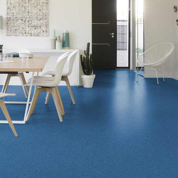 Gerflor Mipolam Affinity Blue Ocean Homogeneous Vinyl Floor Covering Roll For High Traffic Areas