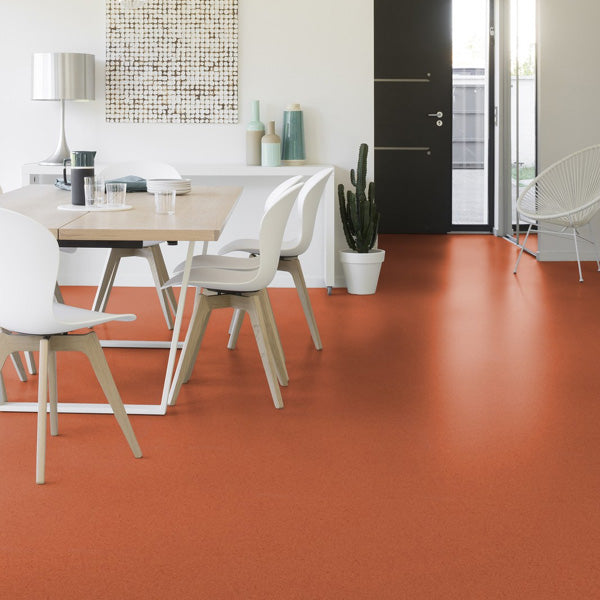 Gerflor Mipolam Affinity Orange Sunlight Homogeneous Vinyl Floor Covering Roll For High Traffic Areas